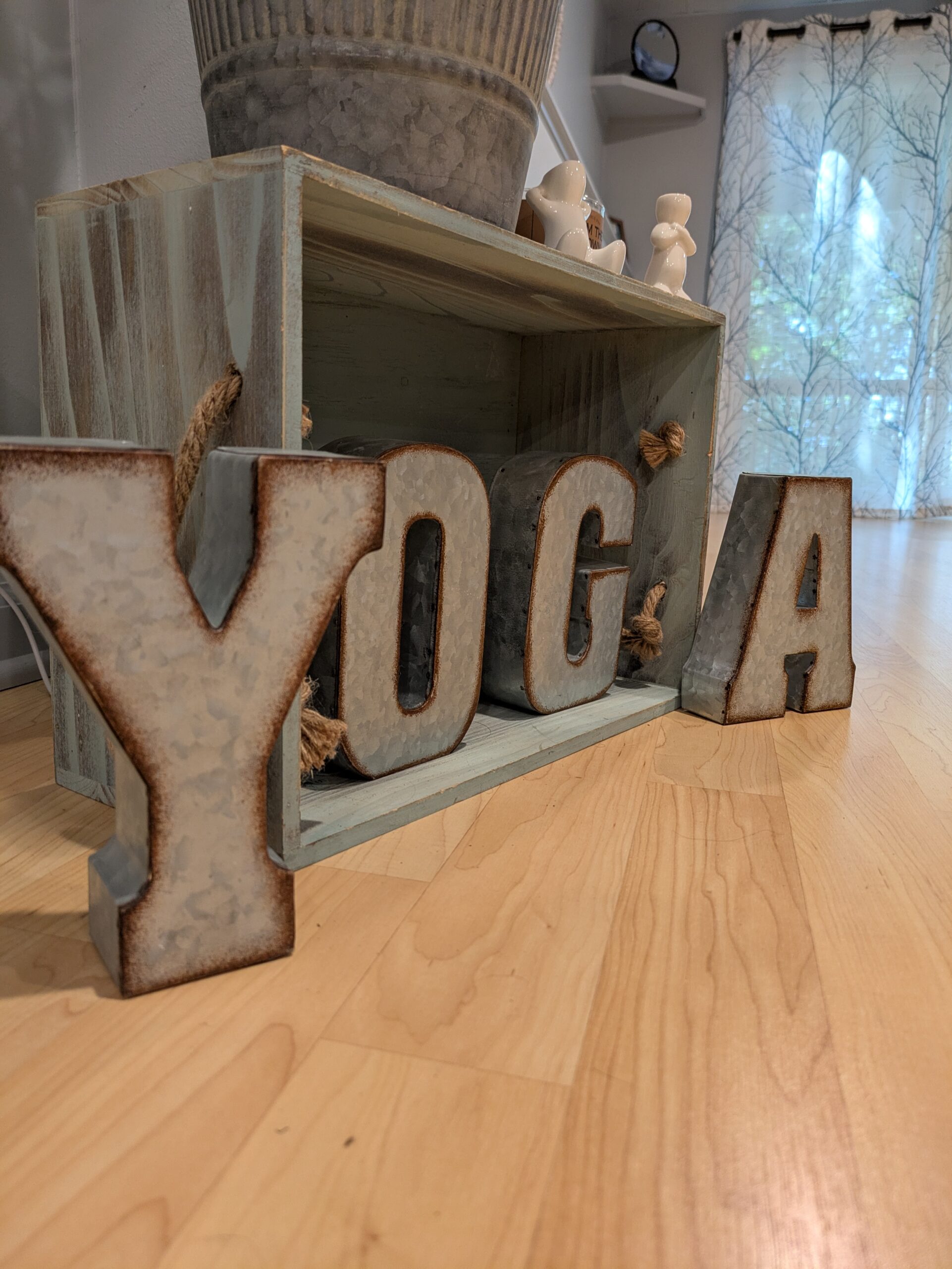 Yoga sign in Jennifer Shelton's KC studio